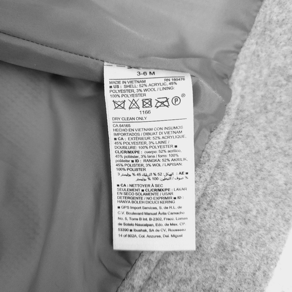 Old Navy Baby girl gray coat - Picture 3 of 6